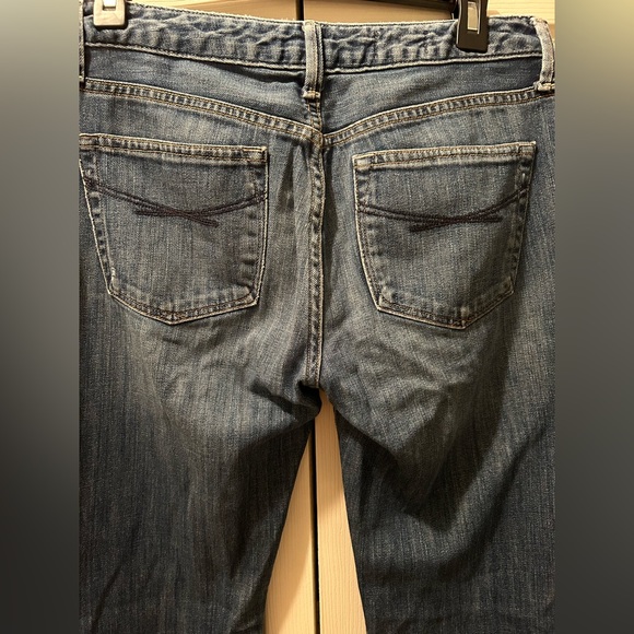 GAP Flare Jeans Long & Lean  Size 27/4 Dark blue w/purposeful faded areas - Picture 3 of 5